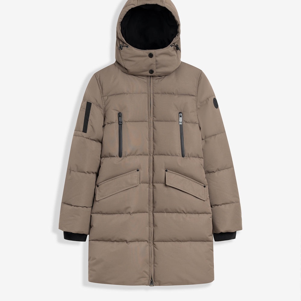 Noize Women's Taupe Puffer Coat
